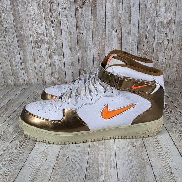 Nike Air Force 1 Mid Bronze White Orange‎ High Top Sneakers DH5623-100 15 - Picture 3 of 8